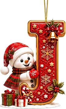 Noel A ac  Dekorasyonu - Ki iselle tirilmi  Akrilik Harf S s  J