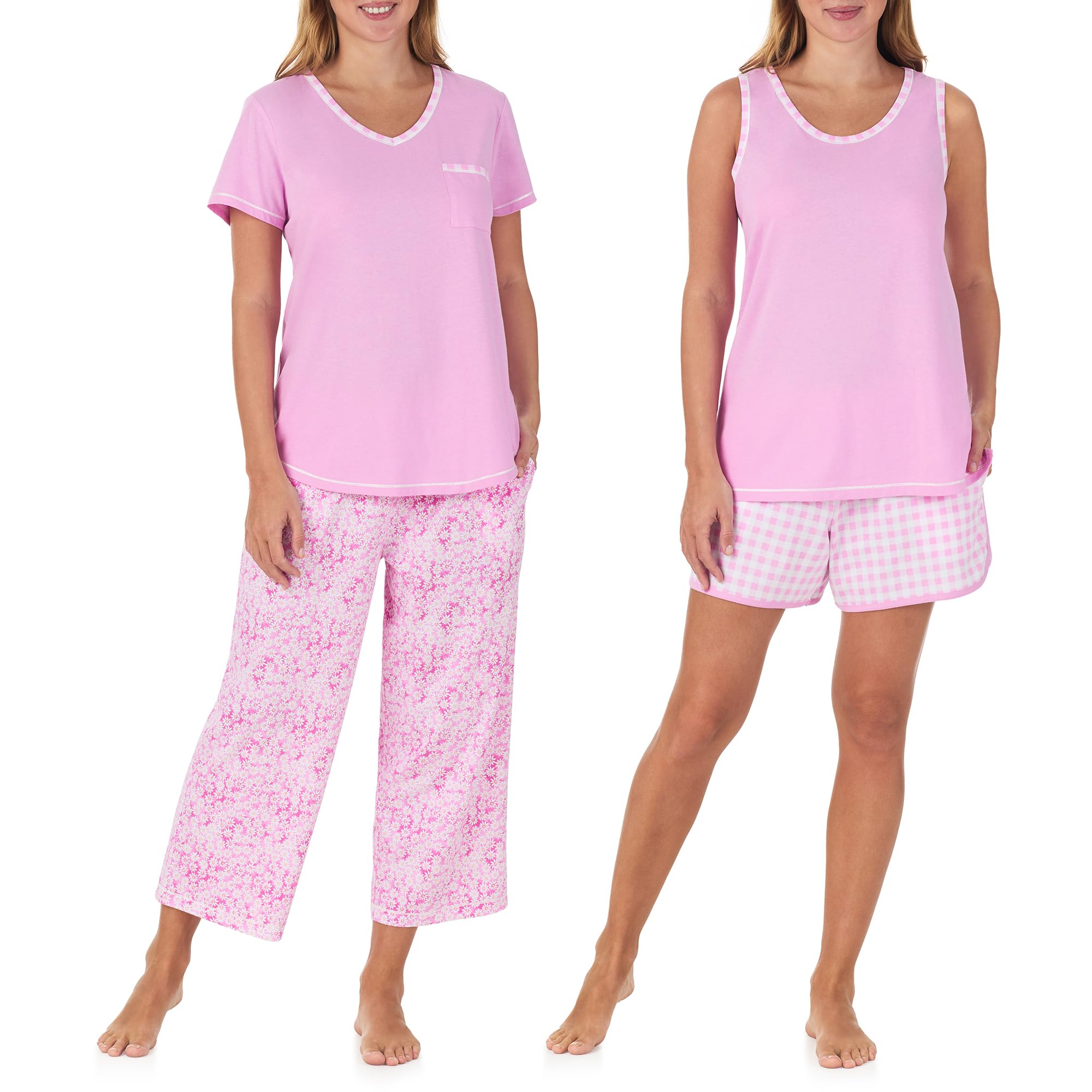 Carole Hochman Women's 4-Piece 100% Cotton Pajama Set
