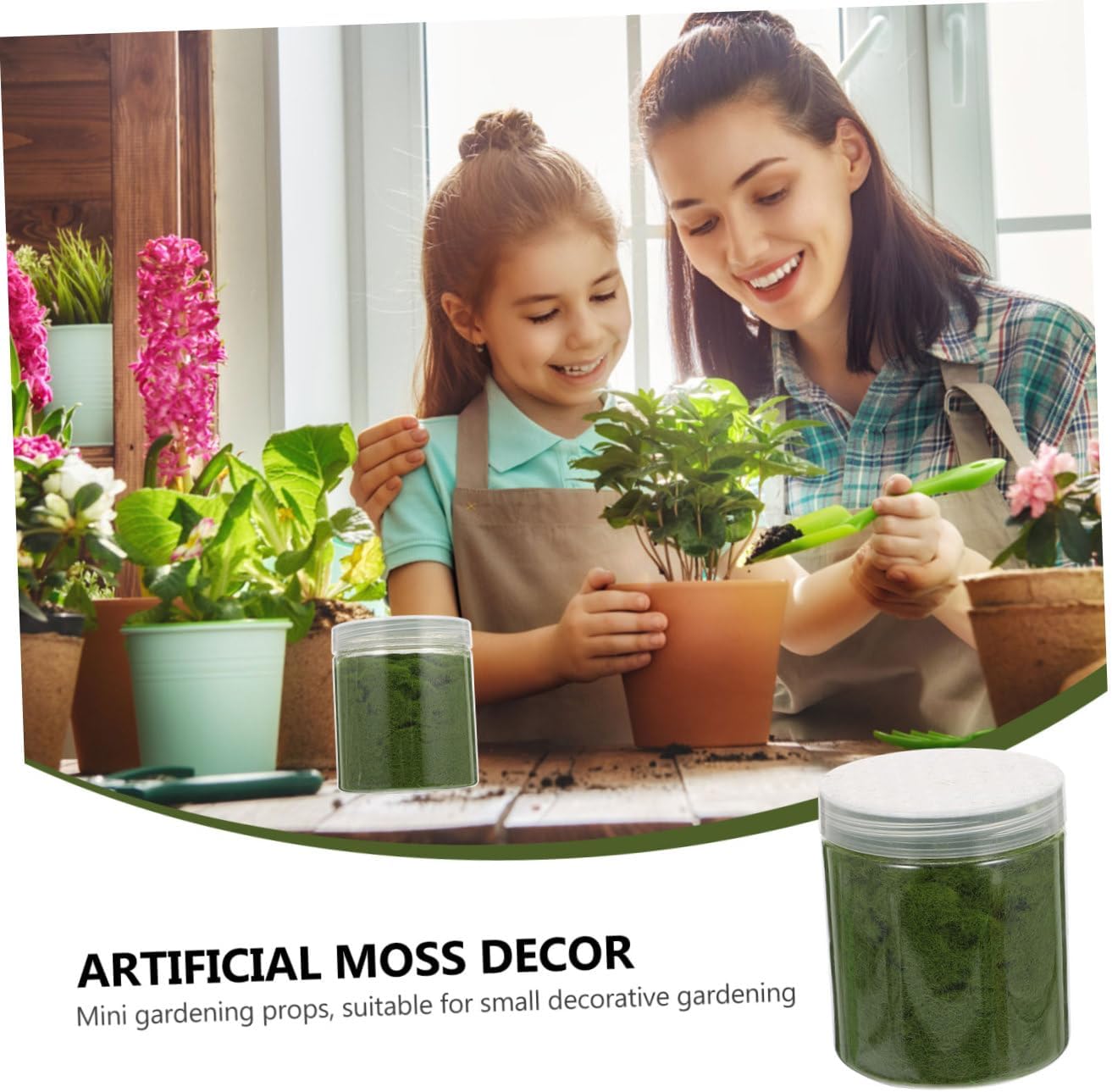 Mipcase 3pcs Artificial Moss Lawn Powder for Realistic Landscape Decor Synthetic Turf for Use Easy to Apply and Maintain Bottle
