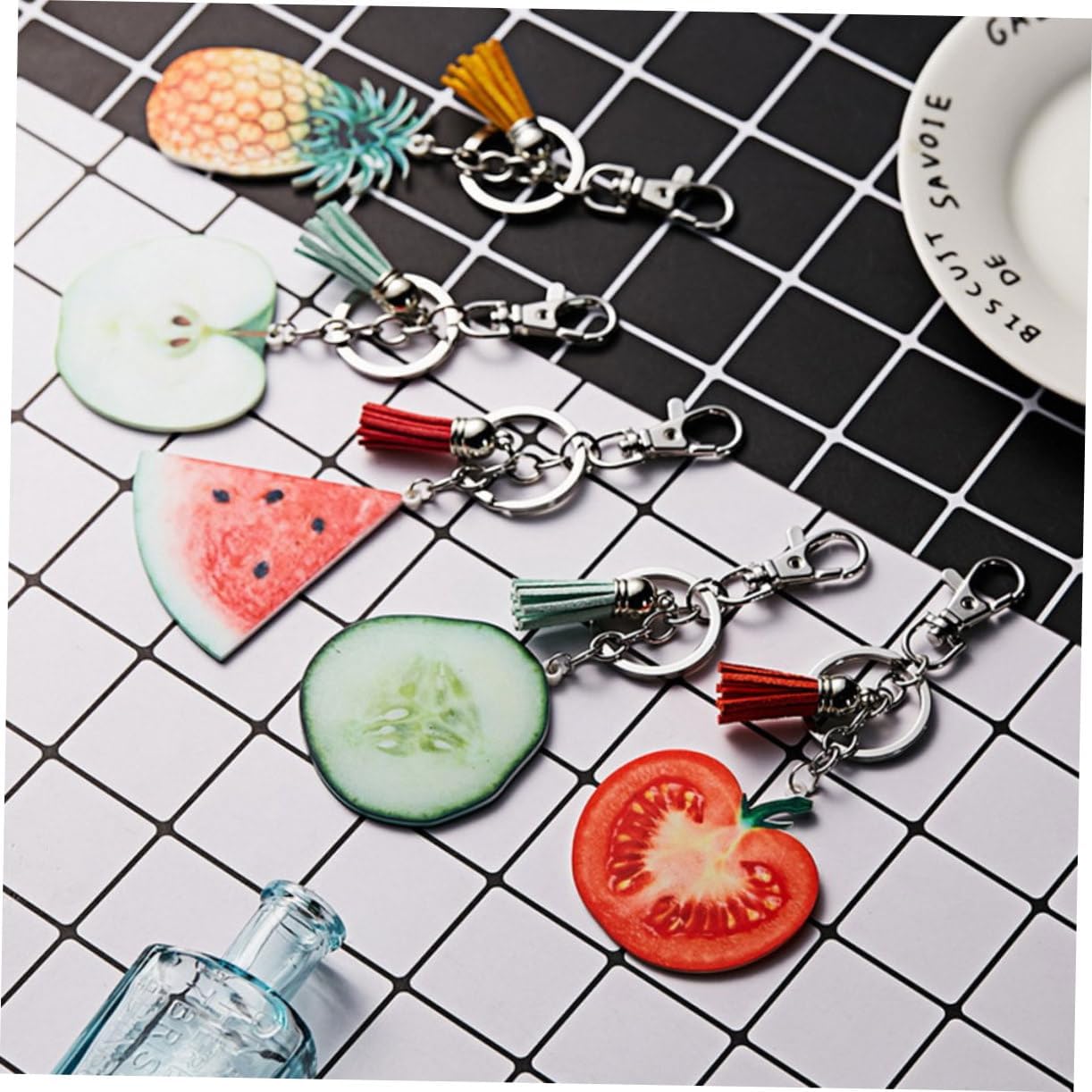 40sets Keychain Kit Swivel Snap Hooks Key Jump and Eye for Craft Projects Accessories for Keychain Making