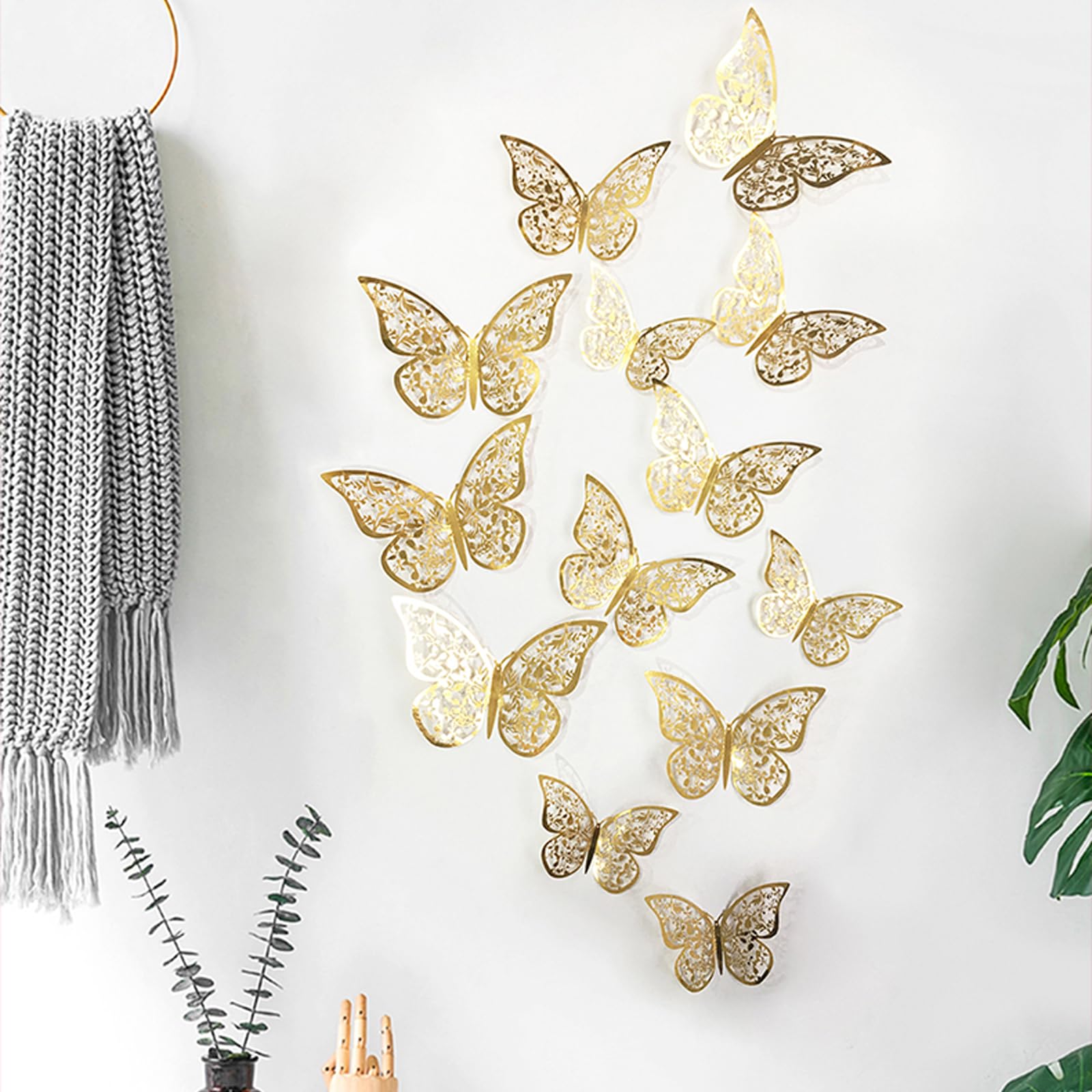 72 Pezzi Adesivi Murali a Forma di Farfalla, Decorazione da Parete a Farfalla, Decorazioni da Parete Creative, Adesivo Muro Decorativo, per Della Stanza, Matrimoni, Casa, Feste di Compleanno