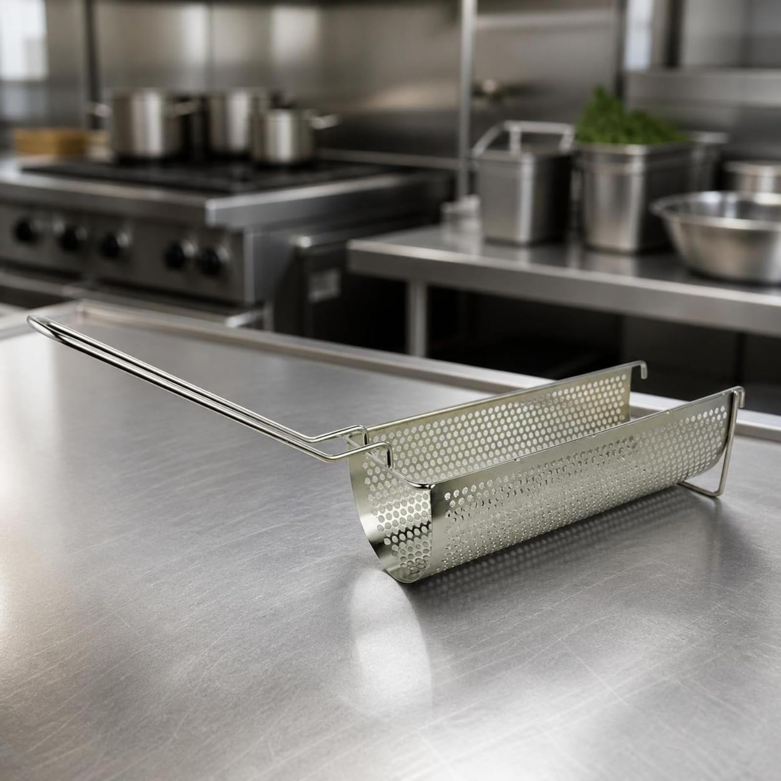 Cesta para Freidora Metálica | Multiusos, Cesta Freír, Reutilizable, para Cocina, Estilo B