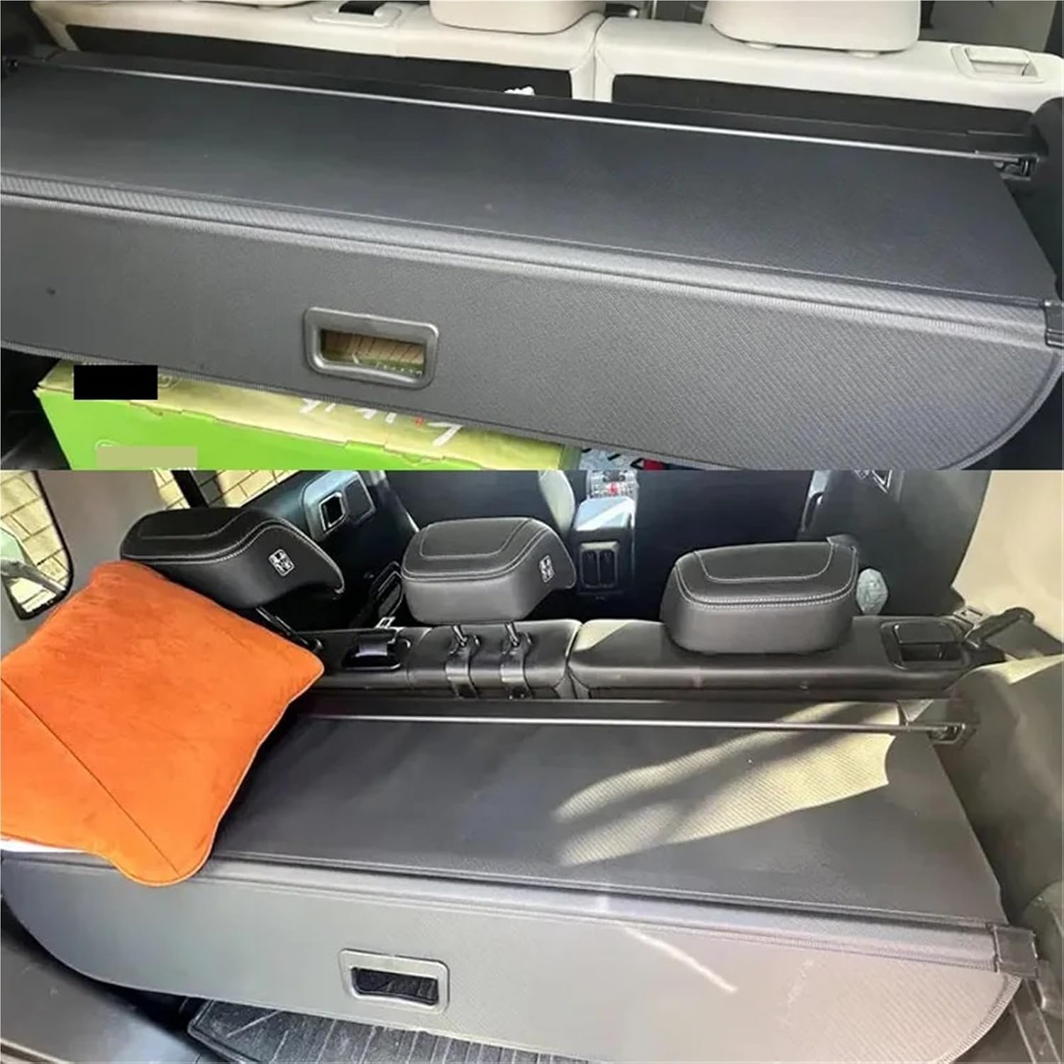 Auto Trunk Curtain Organizer Cover for BYD Equation Leopard 3/Titanium 3/Super 3 2025 Car Cargo Rear Rack Luggage(Carbon Fiber)