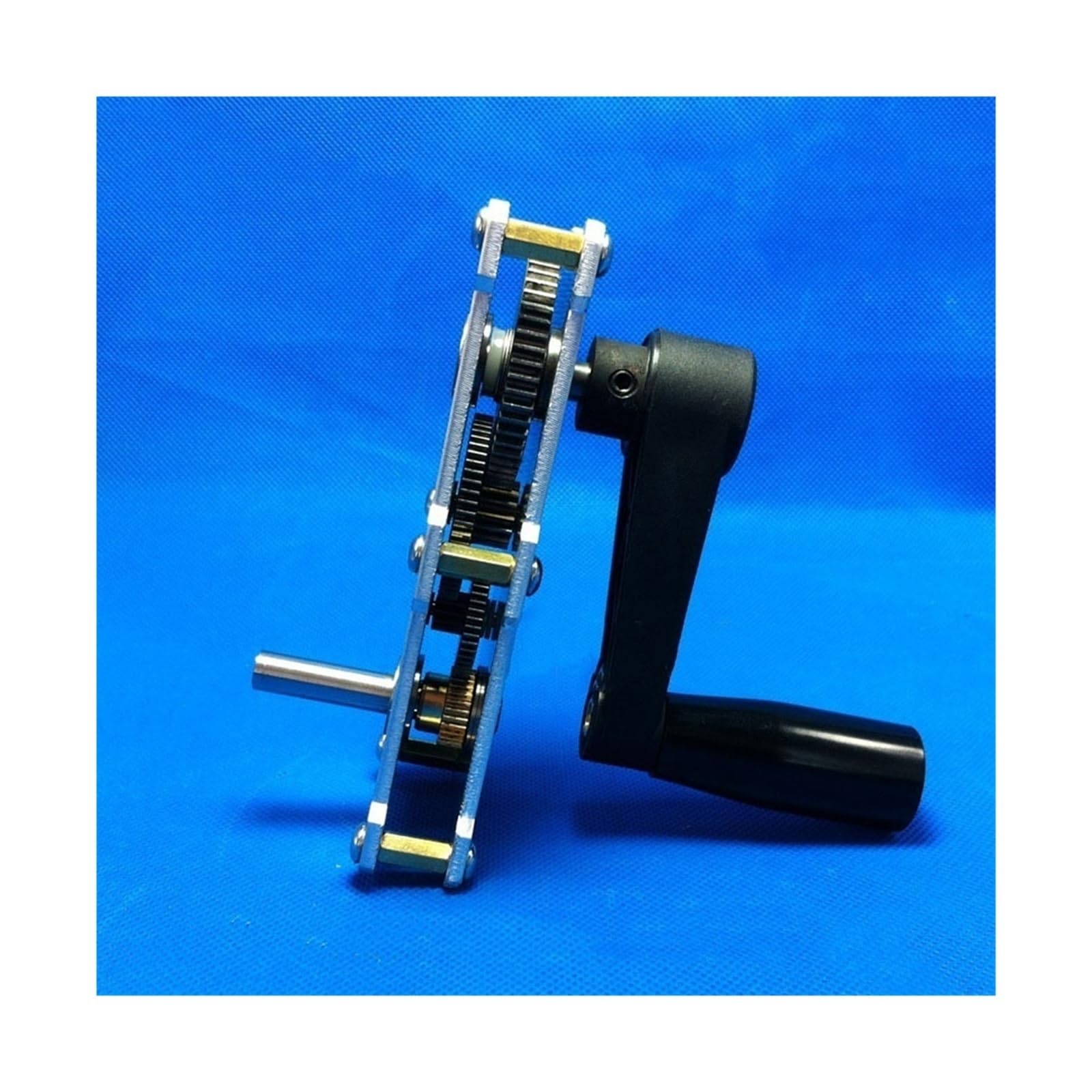 Dispositivo Riduttore completamente in metallo da 122x55x19mm, rapporto di velocità 1:28, albero di diametro 8mm, riduzione dell'aumento della velocità con manovella Sterzo a ingranaggi