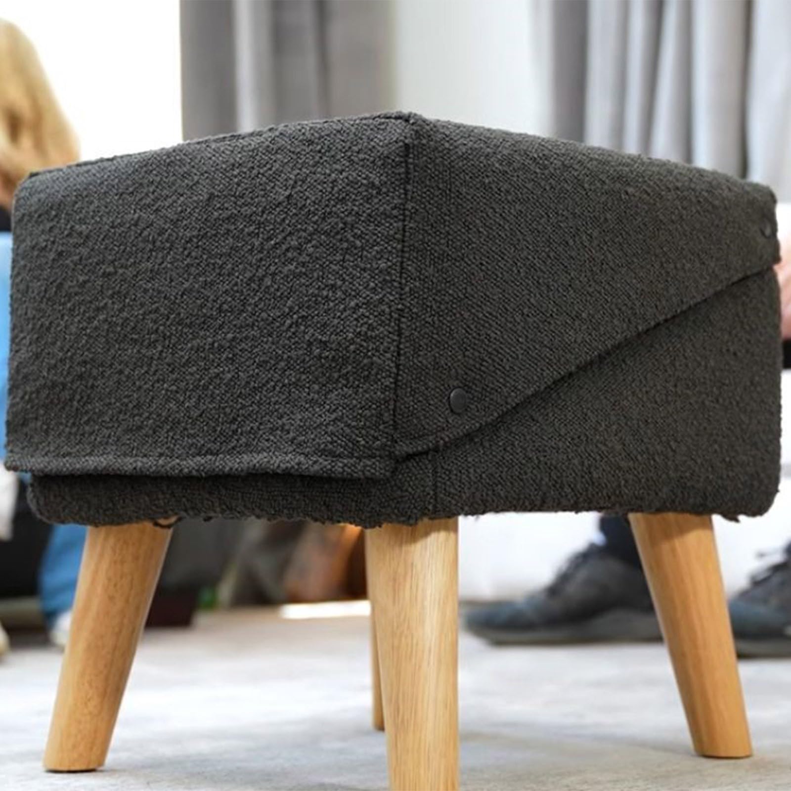 Rampa otomana multifuncional apta para mascotas con marco y diseño ergonómico (B, 45 x 43 x 21 cm)