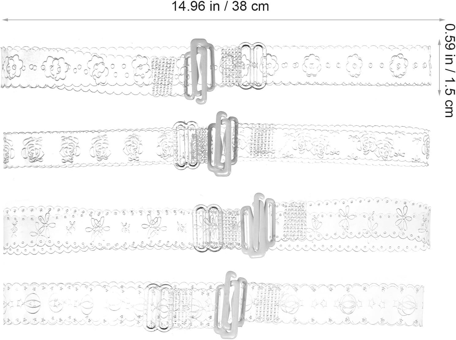 Levemolo 4 Pairs Bra Strap Holder with Adjustable Anti Slip Tpu for Women image 2