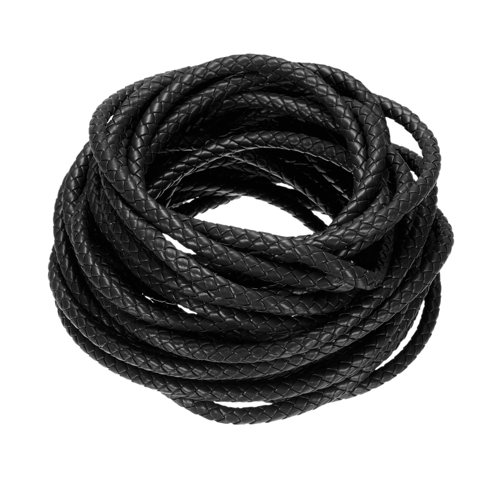 Cuerda de seis hebras negra de 7mm M METERXITY, hilo de cuero resistente para macramé