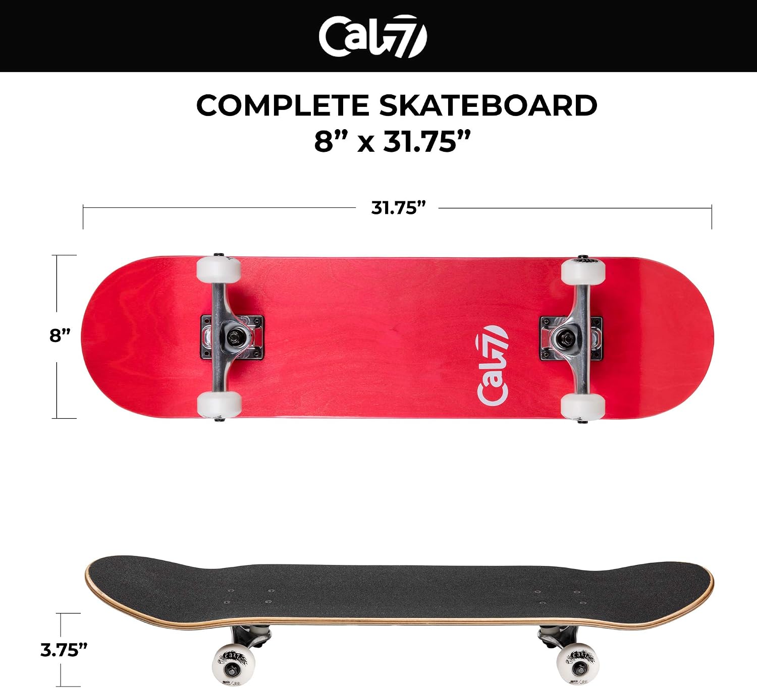 Cal 7 Complete Standard Skateboard 7.5-8-inches