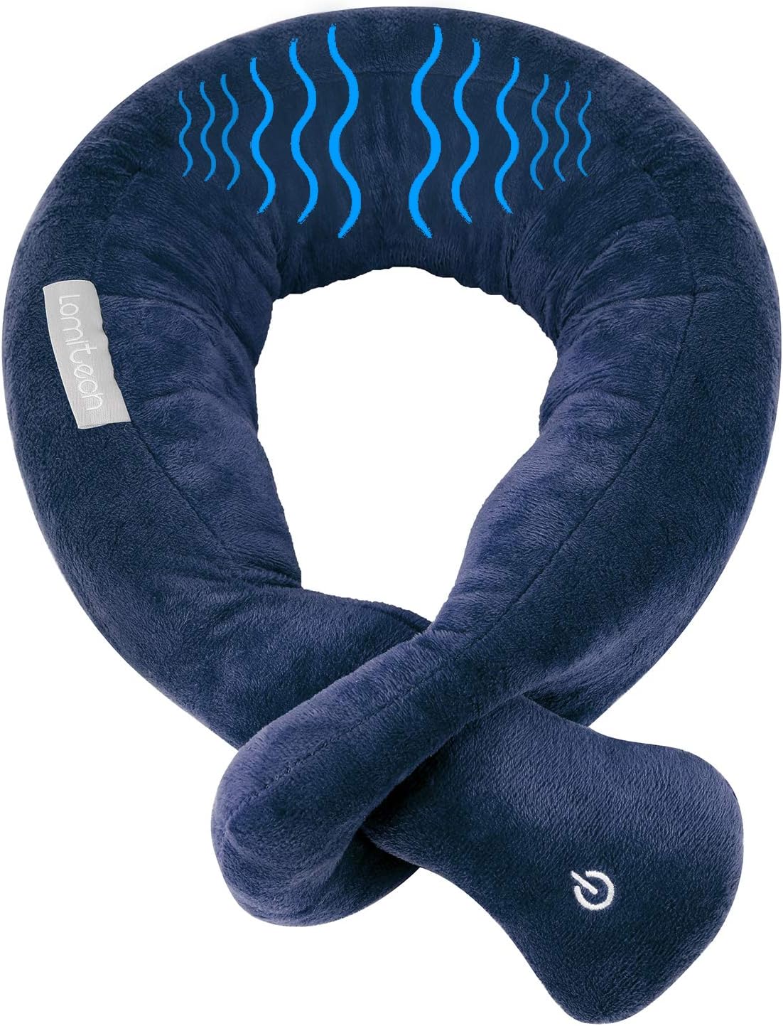 Travel Pillow/Vibration Wrap Neck Massage,Airplane Pillow Portable Battery Operated Adjustable Vibrating Pillow for Neck Pain Relief,Gift for Parents(Vibration)