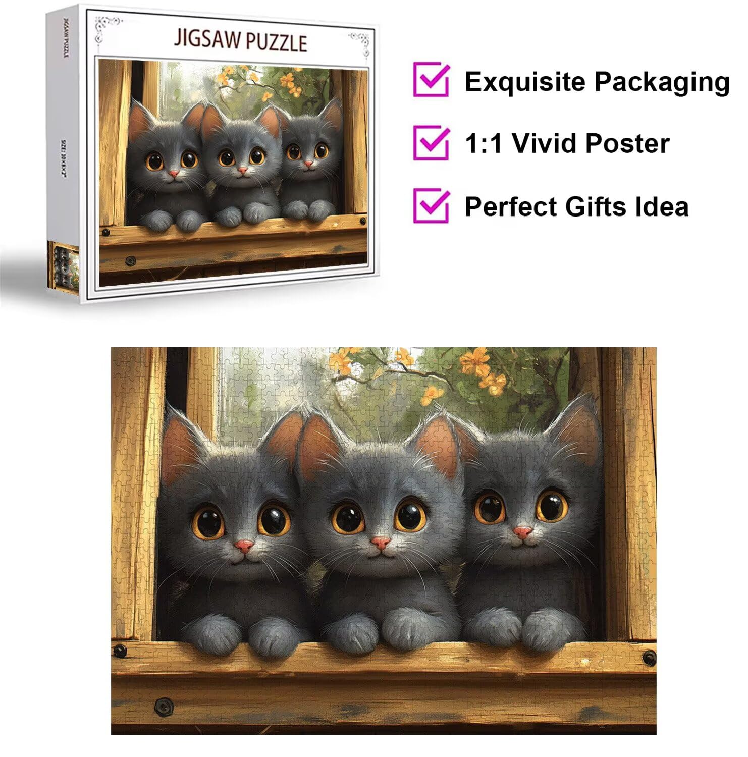 5000 sztuk puzzli dla dorosłych, gry rodzinne, roślina kot, n-873