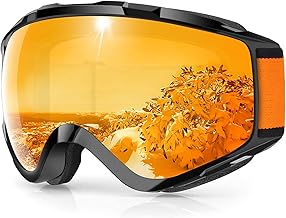 Findway Ski Goggles, Mask Goggles Ski Snowboard Snow Mirror for Men Women Adults Youth Youth OTG Helmet Compatible, Anti Fog 100% UV Protection Blizzard Goggles