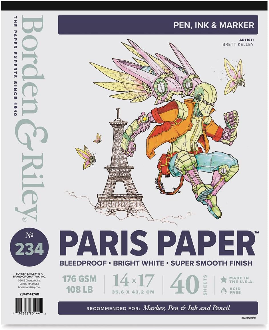 Borden & Riley Paris Paper For Pens 14x17,White