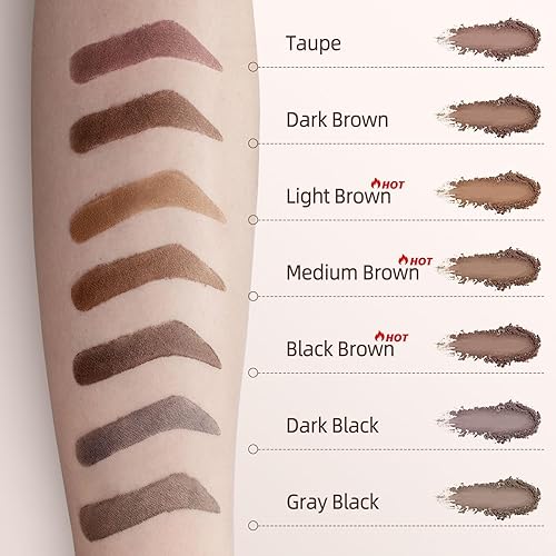 Miniatura 5 de Kit de plantillas para cejas, kit de plantillas para cejas para principiantes, kit de plantillas y sellos de cejas de larga duración, a prueba de