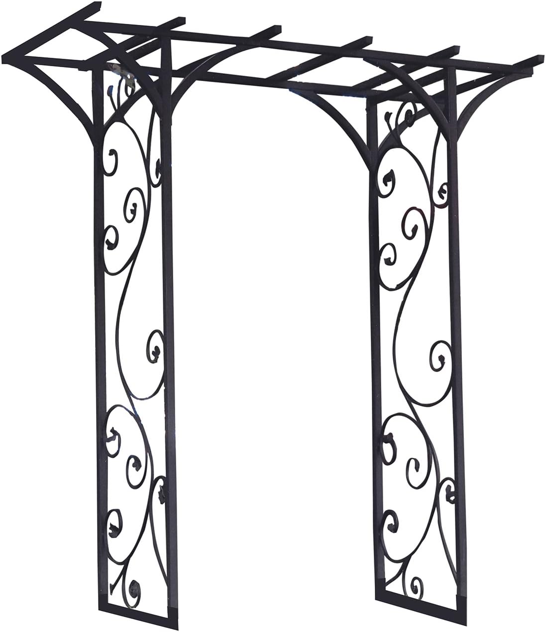 Amazon Garden Arbor w Vines Black パーゴラ・アーチ