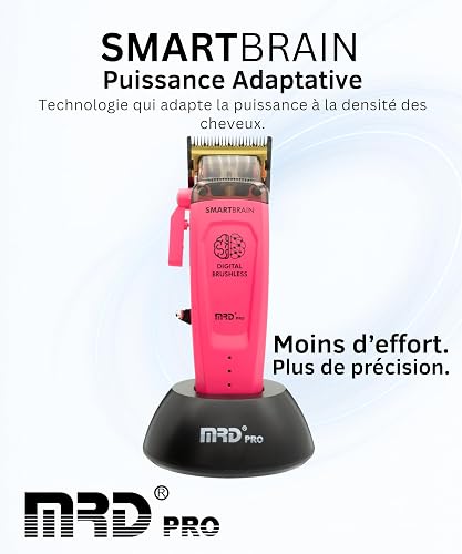 Clipper Pro Smartbrain Tondeuse à Cheveux Homme Professionnelle avec Moteur Brushless, Lame DLC Faper et Corps Métallique, Tondeuse MRD Pro Rechargeable USB-C - 2