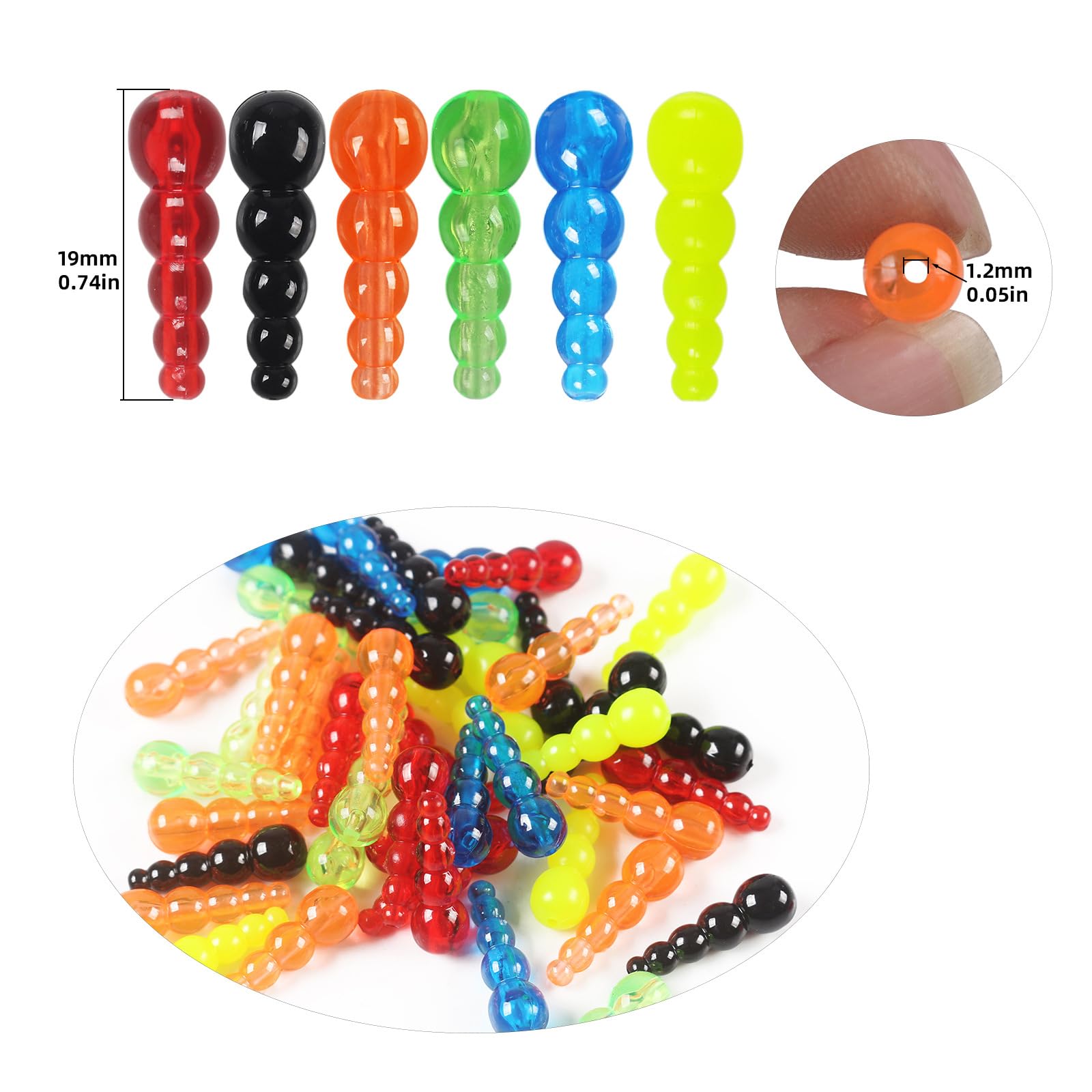 180 Stück Stapelbare Angelperlen-Set – Für Süß- & Salzwasser, 5 Farben 180 Stück Stapelbare Angelperlen-Set – Für Süß- & Salzwasser, 5 Farben