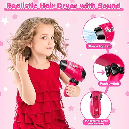 Miniatura 5 de Juguetes para niñas, juego de peluquería para niñas pequeñas, accesorios de muñeca, juguetes de peluquería para niños, juguetes para niñas de 3, 4,