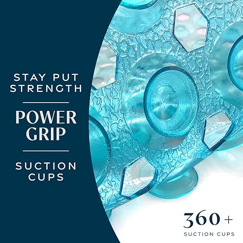 Miniatura 2 de SlipX Solutions - Alfombra de baño extra larga que añade tracción antideslizante a bañeras y duchas (200 ventosas, 39 pulgadas de largo, alfombra