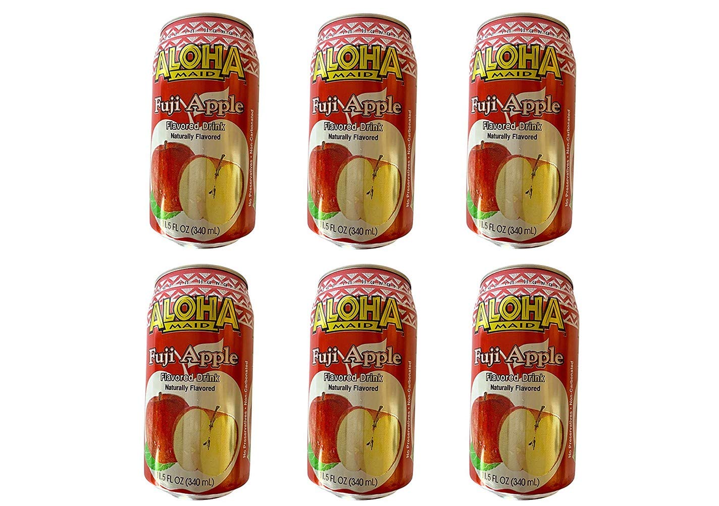 Aloha Maid Fruit Flavored Drinks (Fuji Apple, 6 Pack)