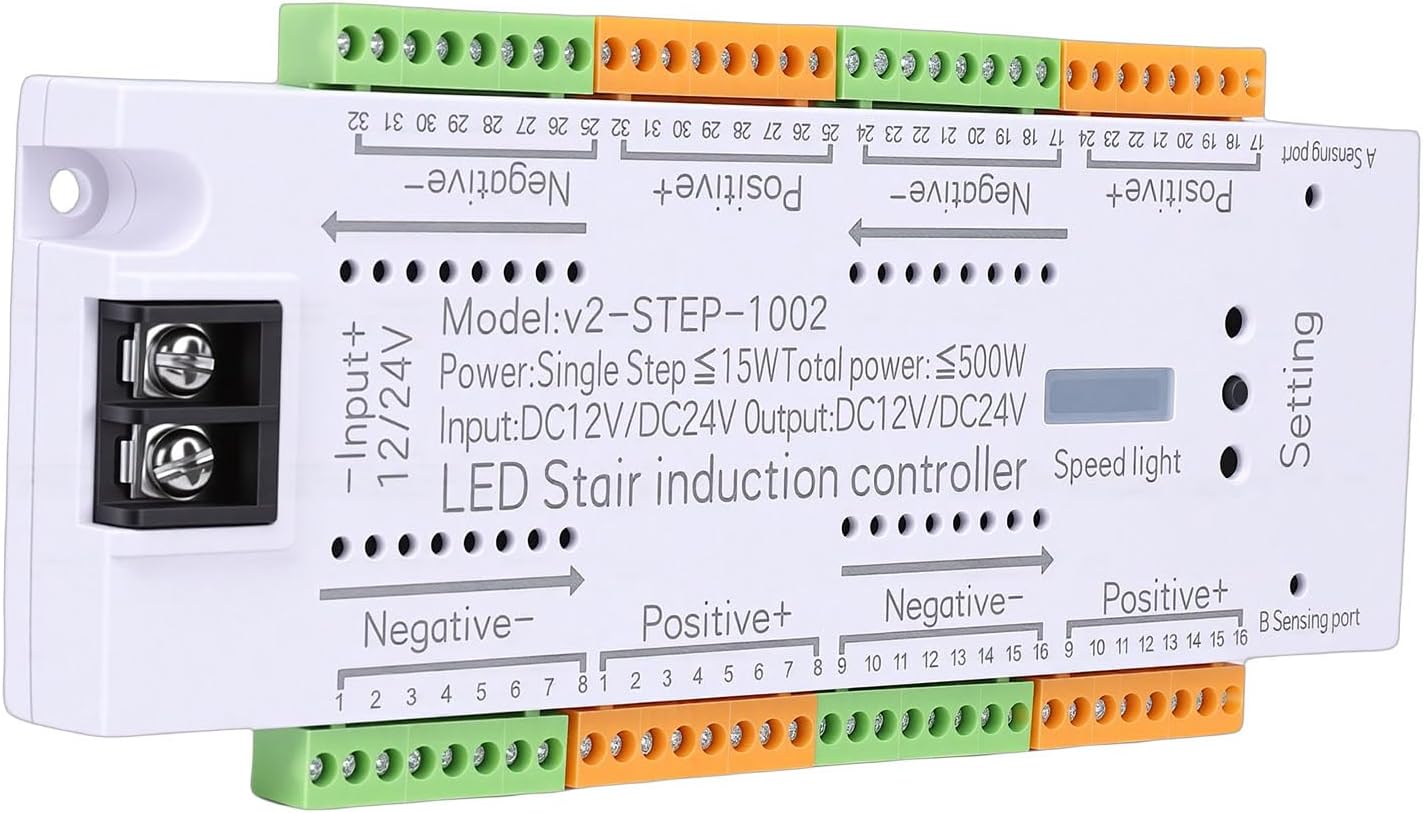 Garosa LED Stair Light Controller 32 Channel Automatic Motion Sensor
