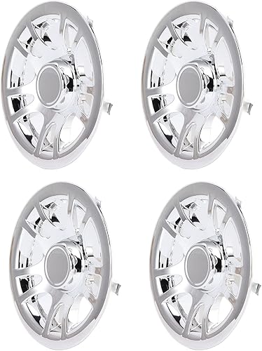 4 tapas de cubo de carrito de golf de 8 pulgadas, cubiertas de rueda cromadas, protector de llanta para carrito de golf E Z GO