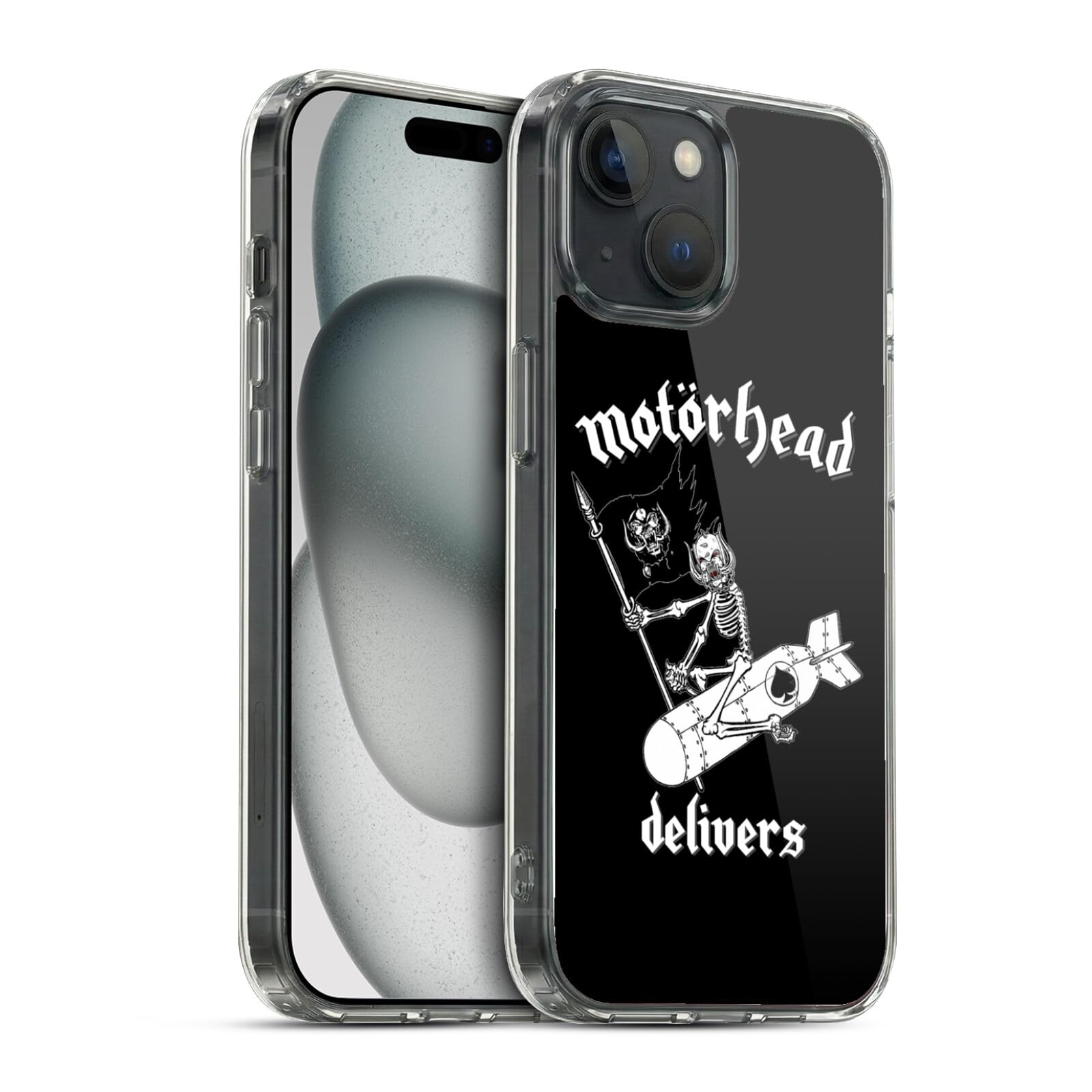 Carcasa iPhone 15 Motorhead gel flexible evita caídas libres 7