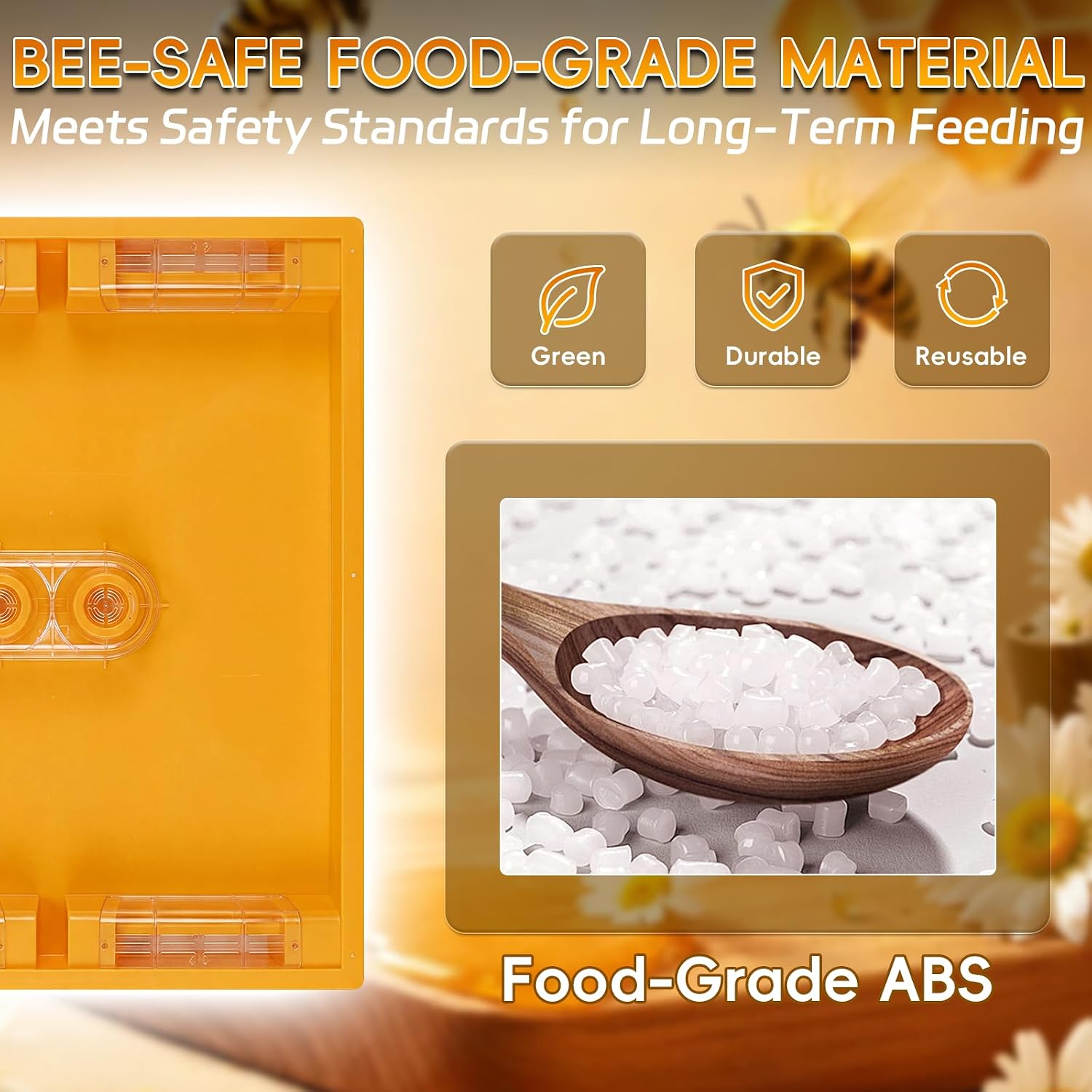 2 Pack 10 Frame Beehive Top Feeder, 6 Channels Food-Grade Bee Top Feeder for Beekeeper Honey Bee Dry and Wet Feeding