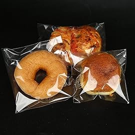 Cookie Bags Self Sealing Cellophane Bags with Seal, 5x6 Inch Clear Individual Treat Bags for Cookie Packaging Gift Giving 200 Pcs Plastic Self Adhesive Wrappers Resealable Favors Candy Bag