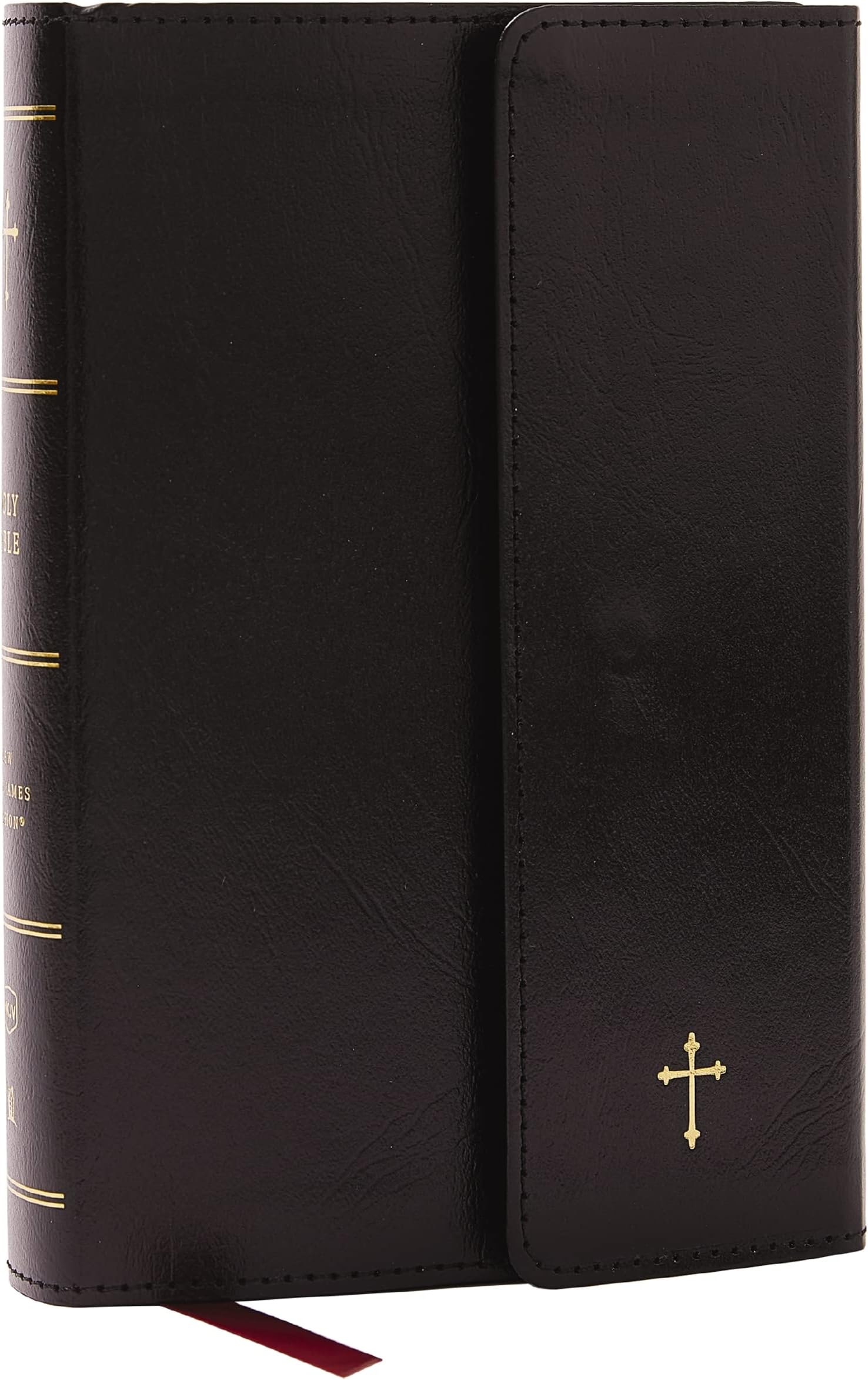 NKJV Compact Paragraph-Style Bible w/ 43,000 Cross References, Black Leatherflex w/ Magnetic Flap, Red Letter, Comfort Print: Holy Bible, New King James Version: Holy Bible, New King James Version