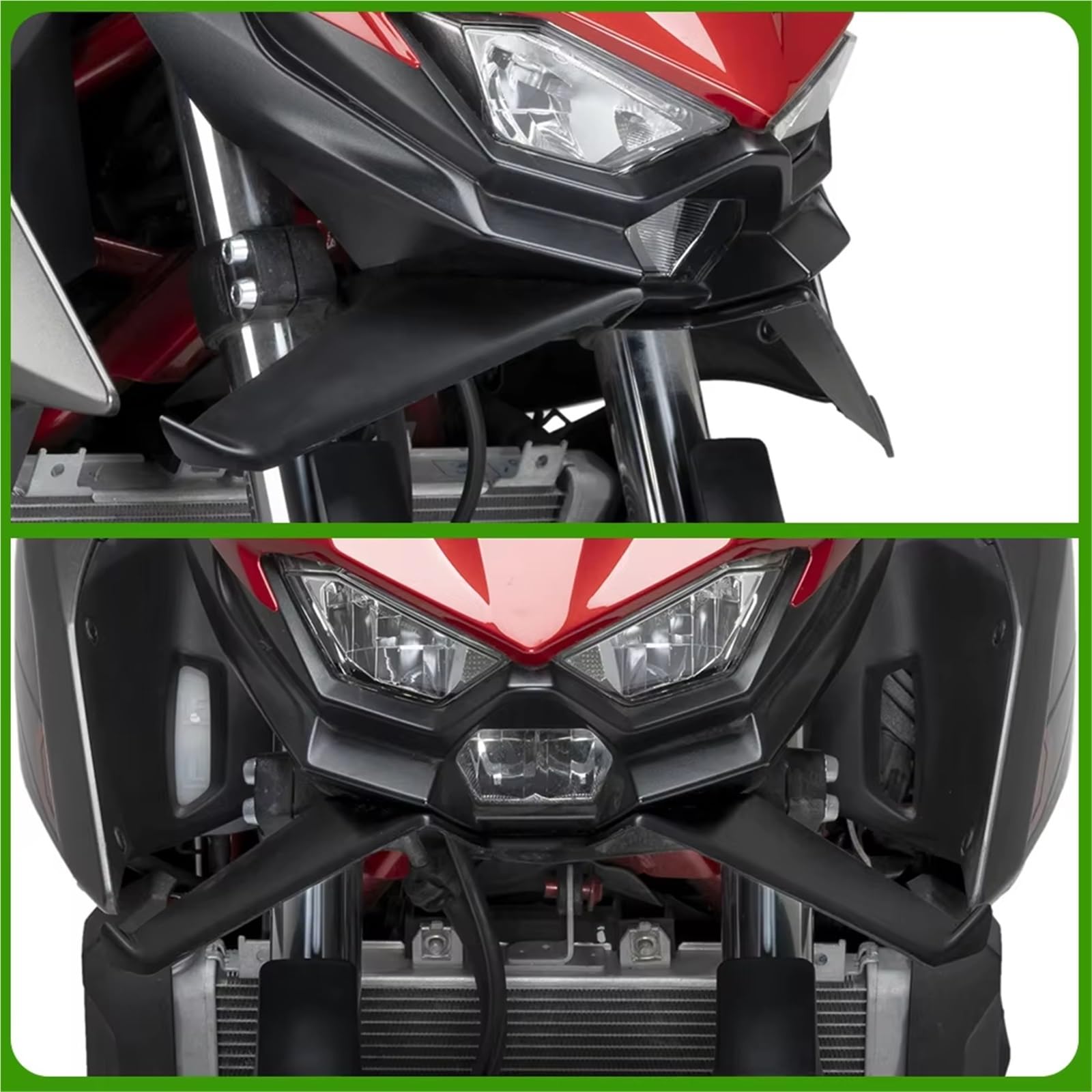 Alette Moto Per Kawasaki Per Z500 SE 2024 2025 Spoiler anteriore per motocicletta Naked Winglet frontale Kit ala aerodinamica Ala Aerodinamica