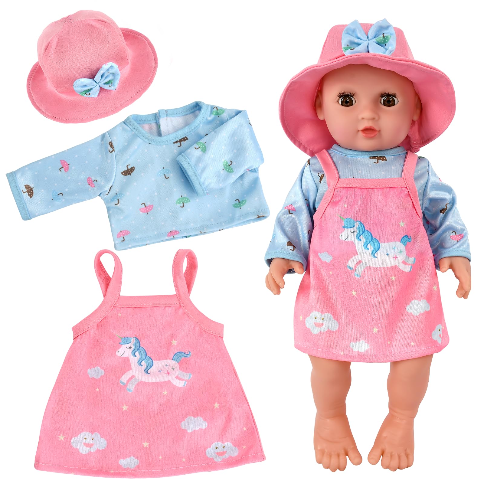 Pedolltree - Reborn Dolls Vestiti Per Neonati Abiti Rosa Per 20-22 Anni
