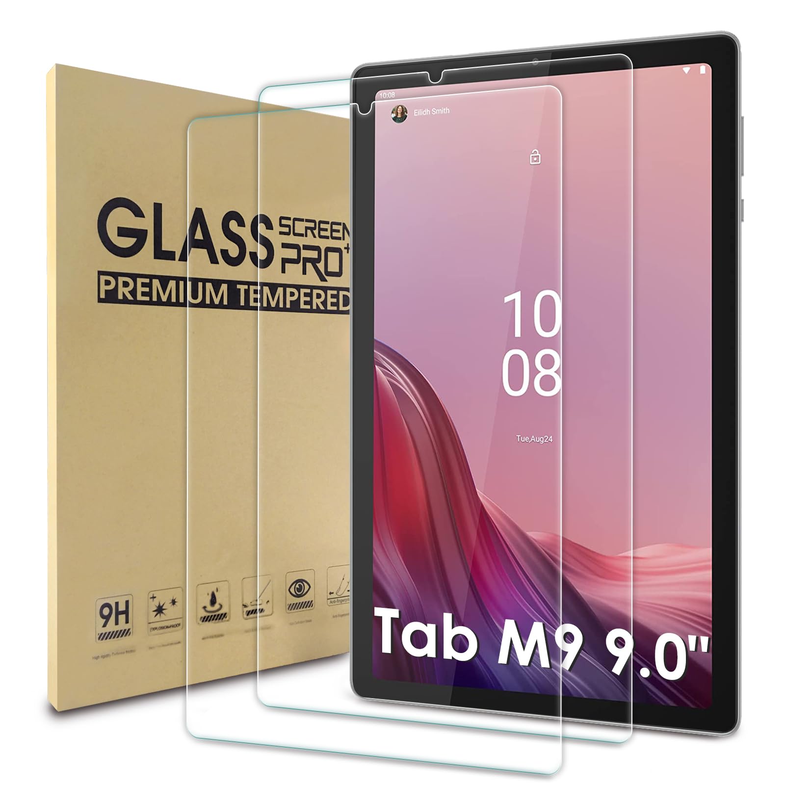 WD&CD 2 Pack Screen Protector Compatible with Lenovo Tab M9 9