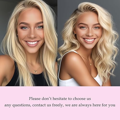 Miniatura 7 de FHEAICR 613 manojos de cabello humano de 14 pulgadas rubio, paquetes de cabello humano lacio de alta calidad, extensiones de cabello humano 100%