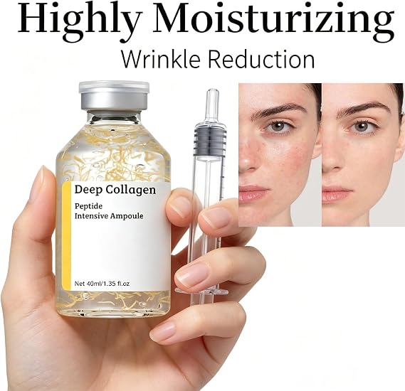 Silk Peptide Intensive Lifting Ampoule | Anti Aging Face Serum for Tightening Firming | High Moisturizing Radiant Glow Face Essence 40ml,Peptide Serum Strengthens Skin Barrier,Fast-Absorb & Non-Greasy