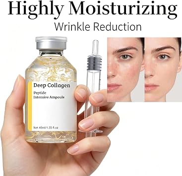 Silk Peptide Intensive Lifting Ampoule | Anti Aging Face Serum for Tightening Firming | High Moisturizing Radiant Glow Face Essence 40ml,Peptide Serum Strengthens Skin Barrier,Fast-Absorb & Non-Greasy