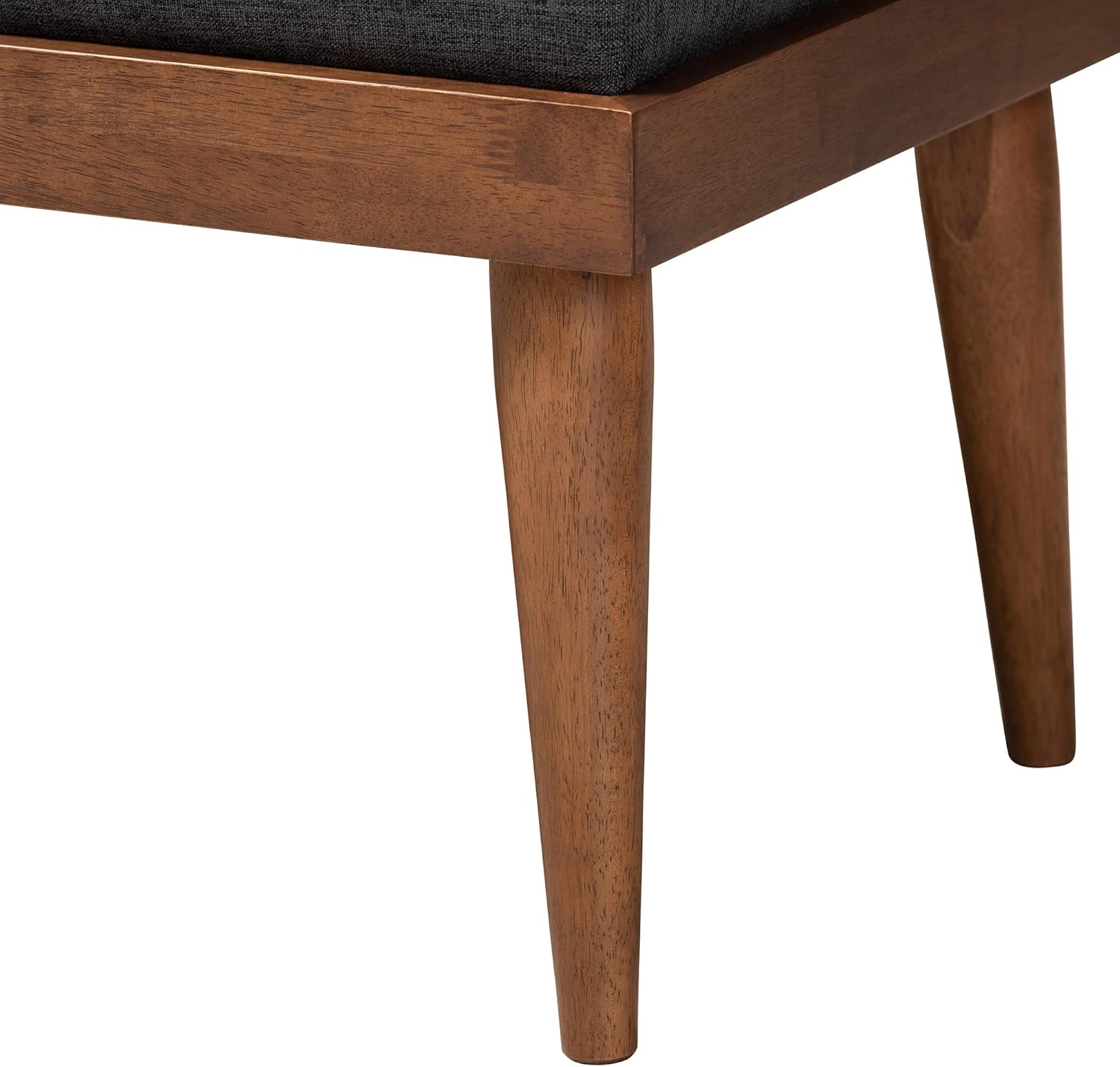 Baxton Studio Valencia Bedroom Set, 2-Piece, Dark Grey/Walnut Brown