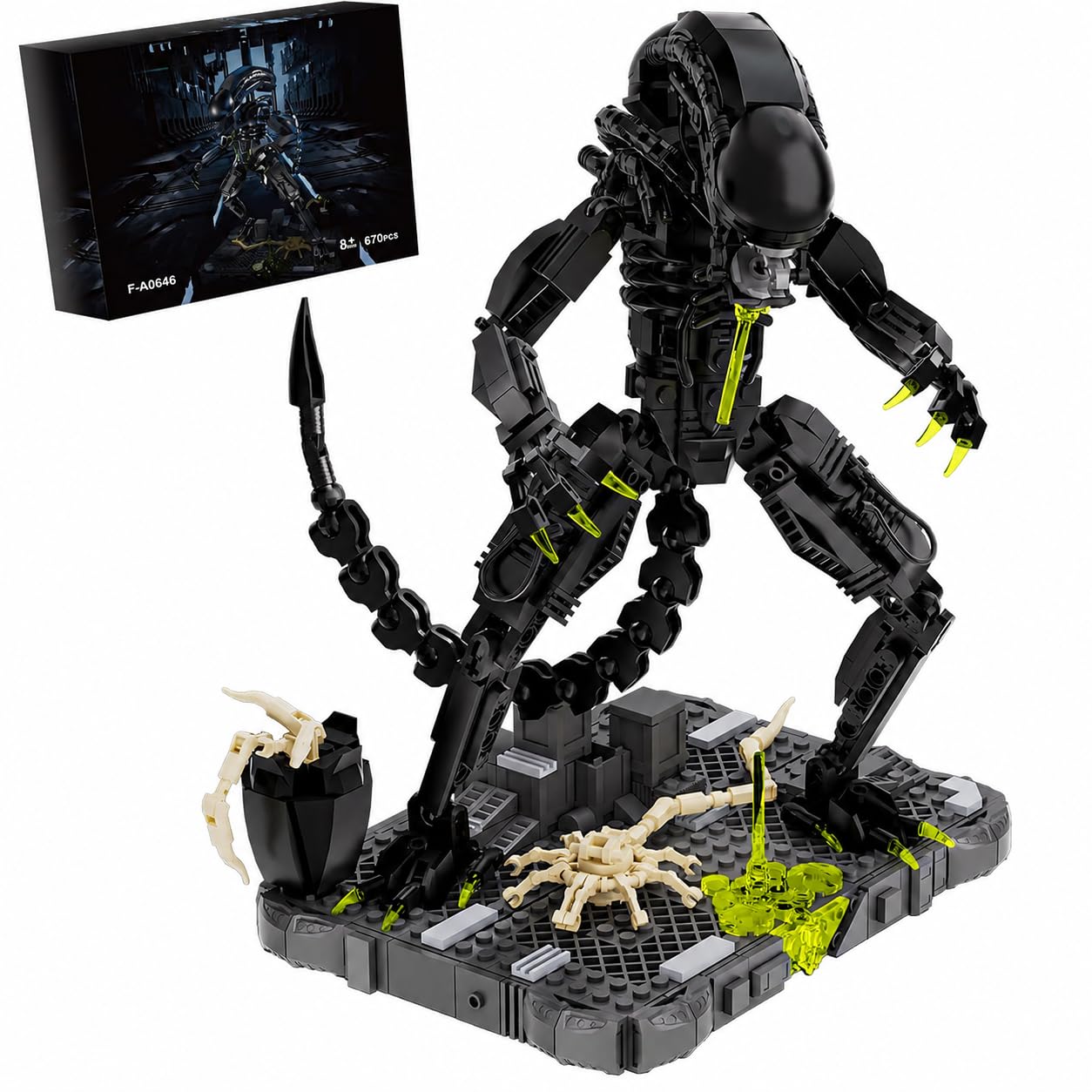 Amazon.co.jp: itshWOee ゼノモーフ アクションフィギュア 組み立て