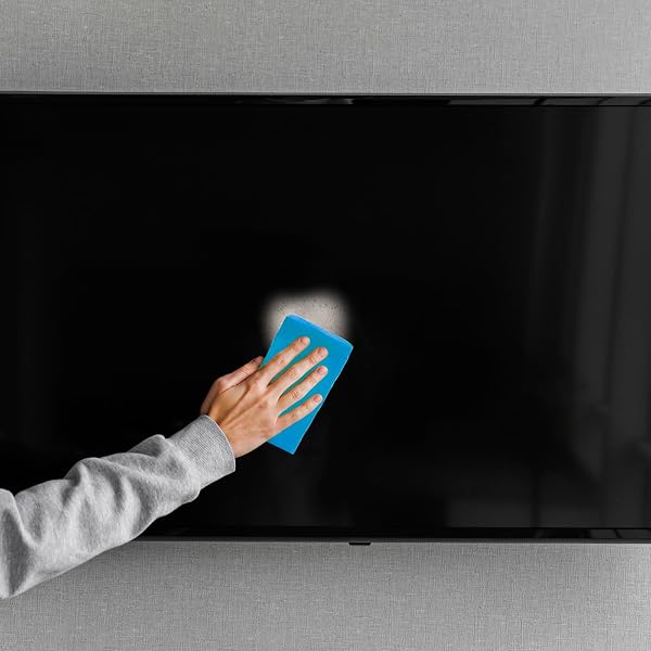 EKON Panno in microfibra lavabile, 20x20cm, ideale per schermi e display, riutilizzabile, blu chiaro - 4