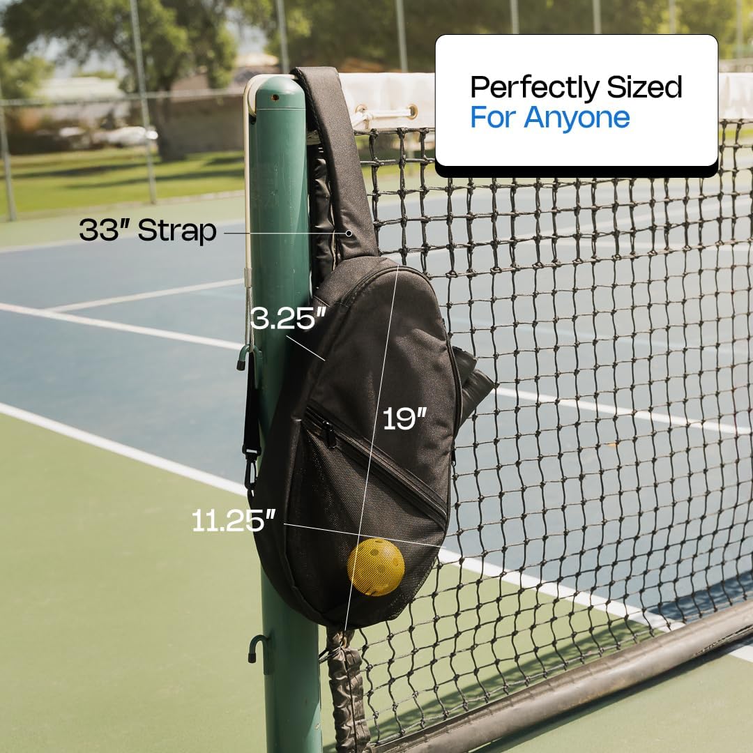 Crossbody for Pickleball - Versatile Satchel for Pickleball Equipment and Accessories - Crossbody Paddle Bag by Kryn