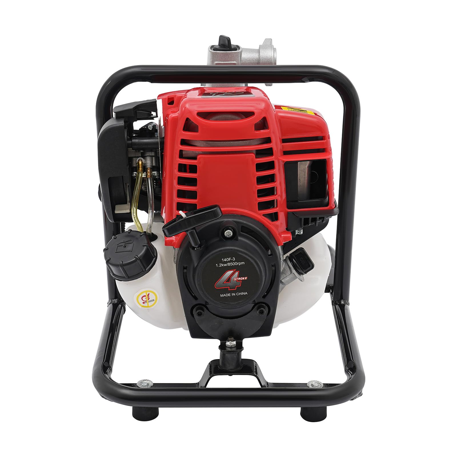 Pompe à Eau 4 Temps Essence Pompe De Jardin 38CC 1.2KW Avec Entonnoir et Filtre à Air,Débit Maximum 135L,Pour Jardin, Usine D'eau, Mine, Usine