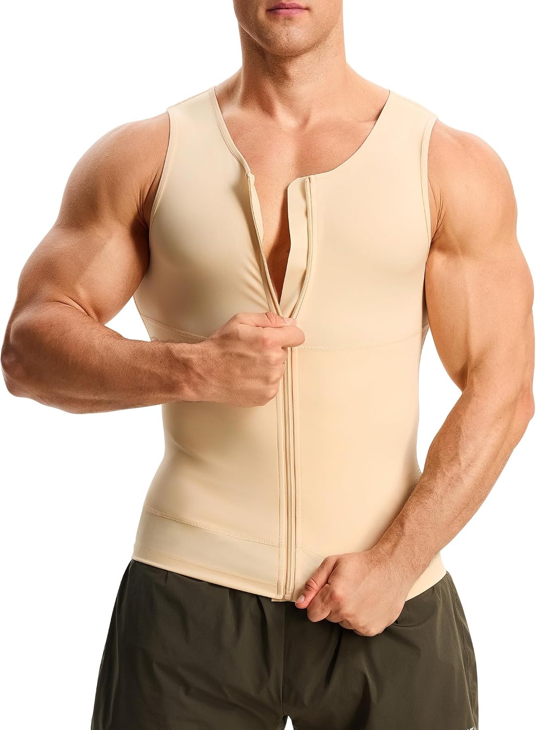Nebility Fajas para Hombres Compression Shirt Men Tank Top Compression Undershirt Mens Shapewear Body Shaper Waist Trainer