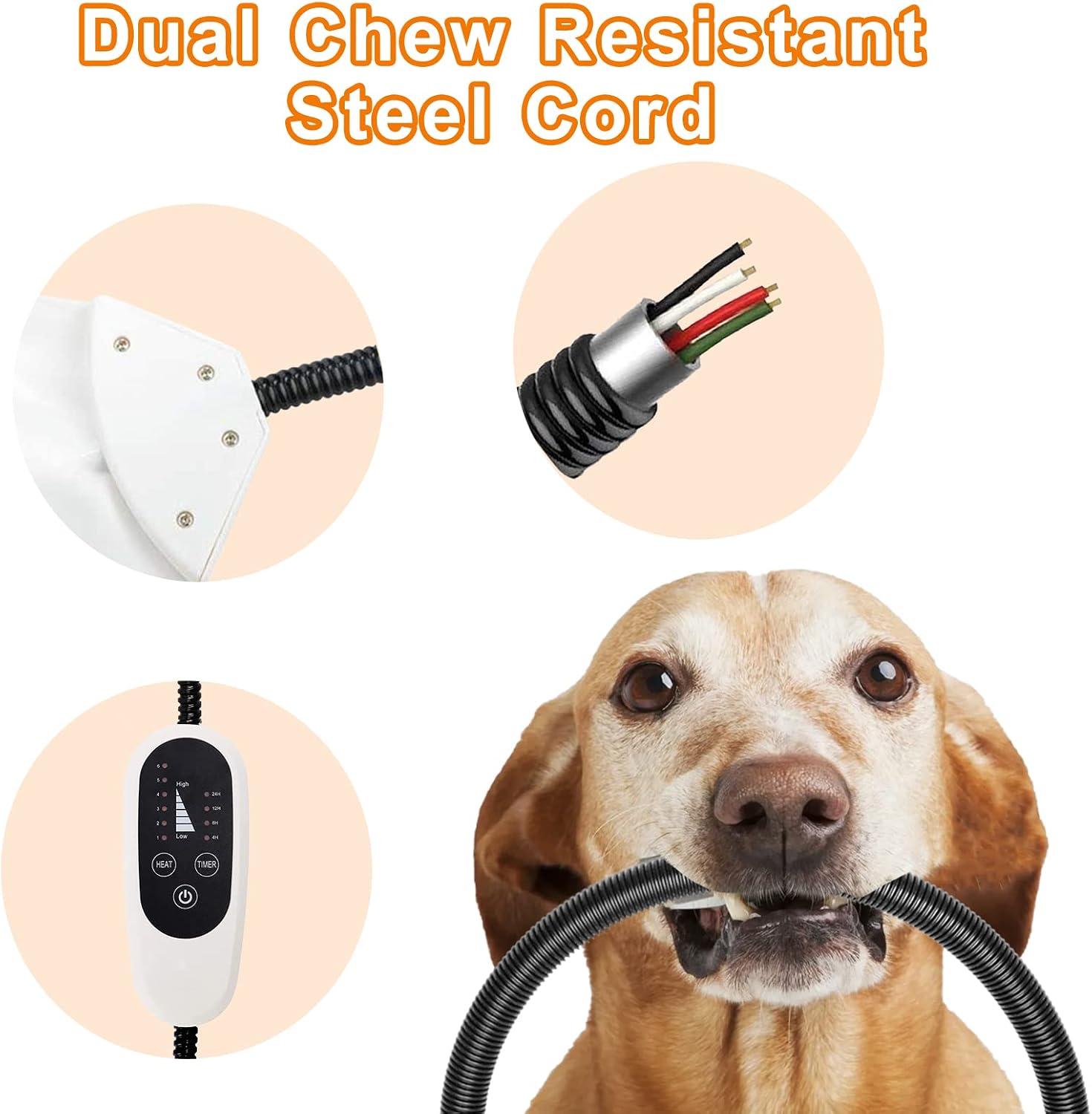 review Pet Heating Pad - Dog Cat Heating Pad with Waterproof, Indoor Pet Heating Pads for Cats Dogs with Chew Resistant Cord, Electric Pads for Dogs Cats, Pet Heated Mat (Heated Mat &16×18 inch)