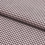 Hans-Textil-Shop Stoff Meterware Vichy Karo 2x2 mm Braun Baumwolle - Für Landhaus, Deko, Nähen oder Basteln, Kariert mit Karomuster