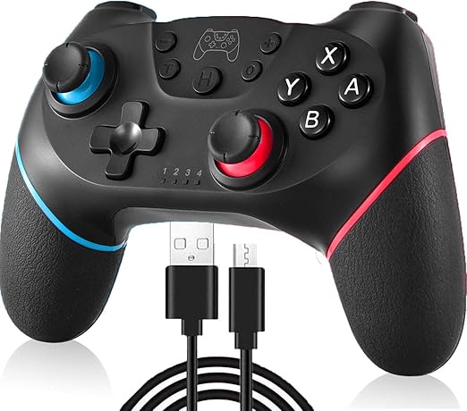 Amazon Co Jp Switch コントローラー 無線 Nijiakin Bluetooth 接続 ワイヤレス 任天堂 Switch プロコン 対応 デュアルショック 日本語説明書付き Switchbr ゲーム