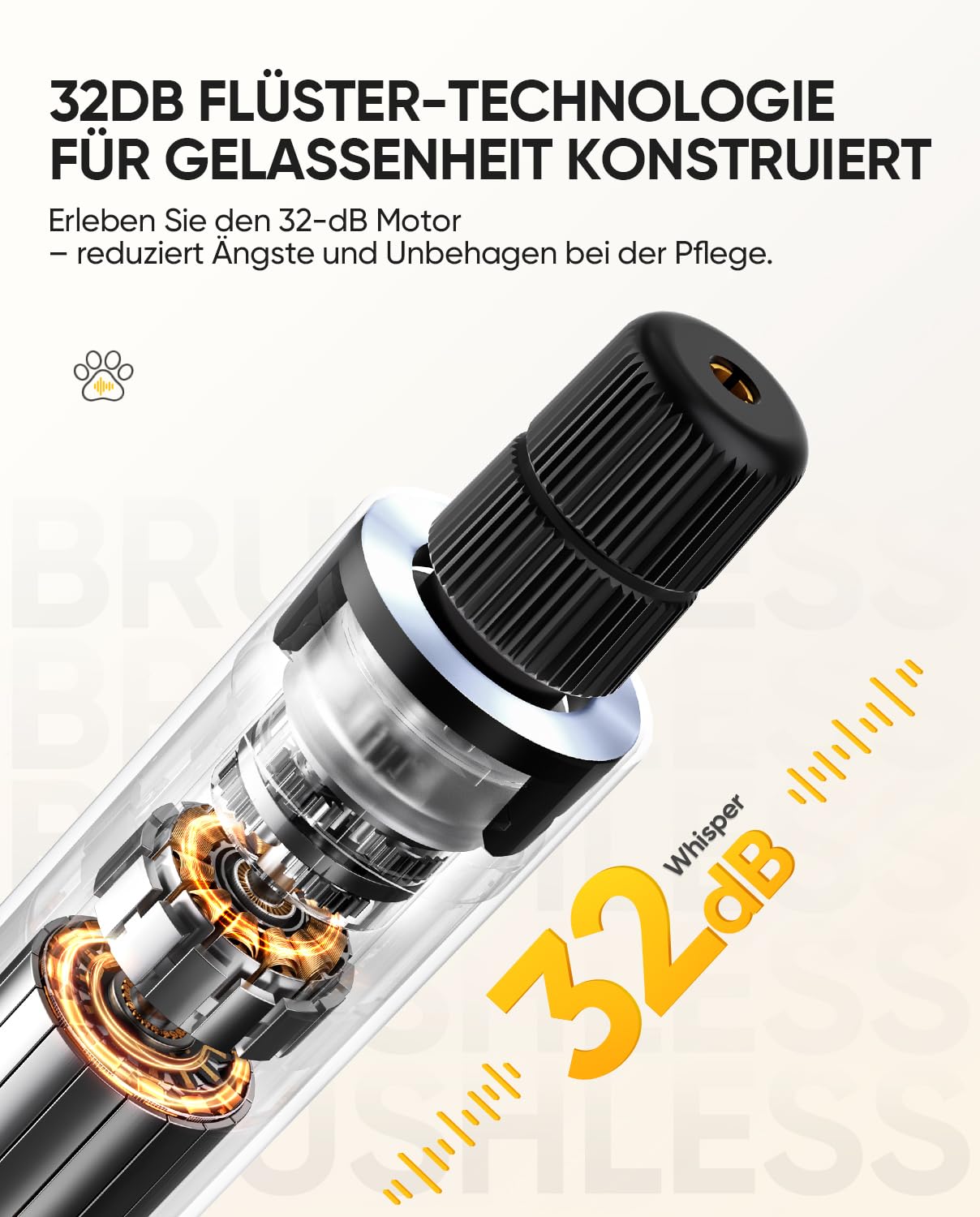 Fanttik F2 Master Pet Haustier Hundekrallenschleifer, leiser, sicherer