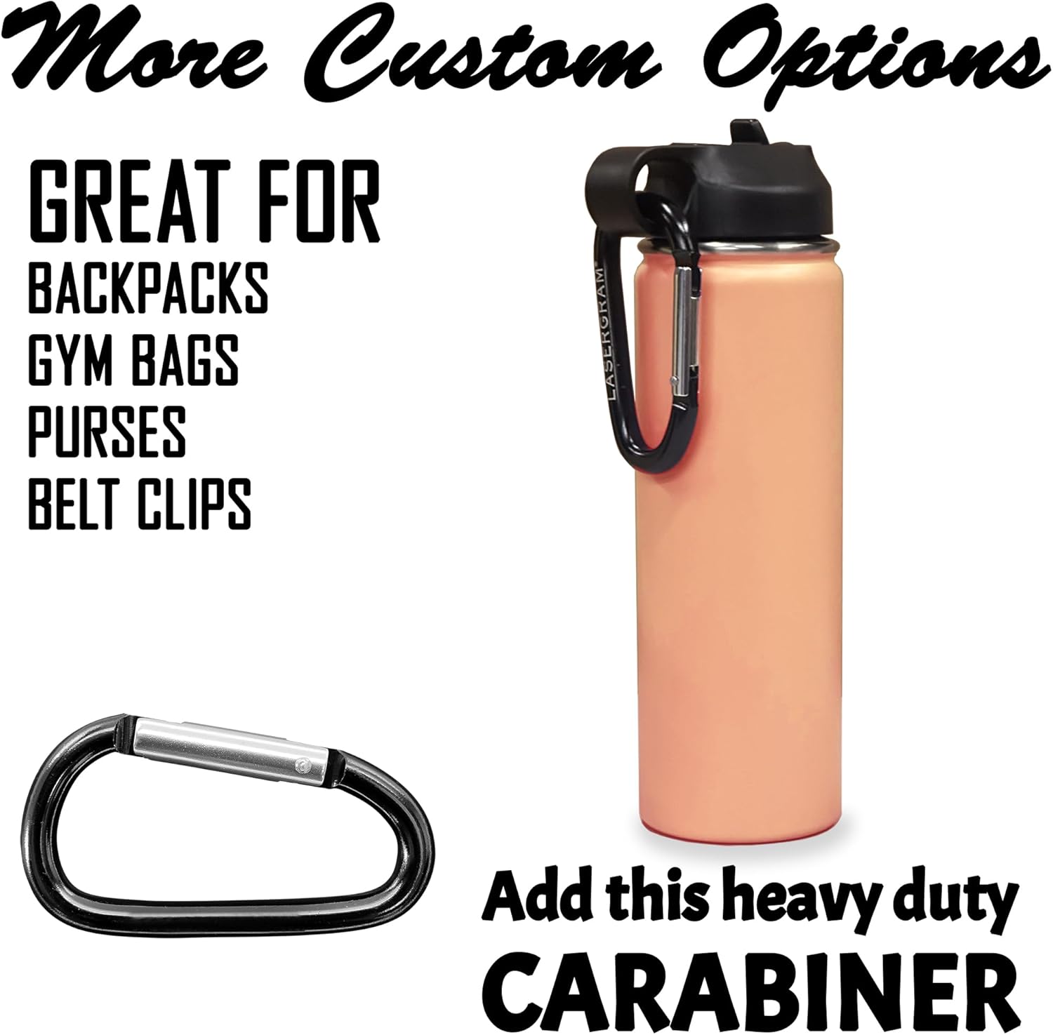 LaserGram Personalized Water Bottle, Flag of New Mexico, Stainless Steel Double Wall Vacuum Insulated with Flip Top Straw, Custom Engraved Gift (20oz / 590ml Coral)