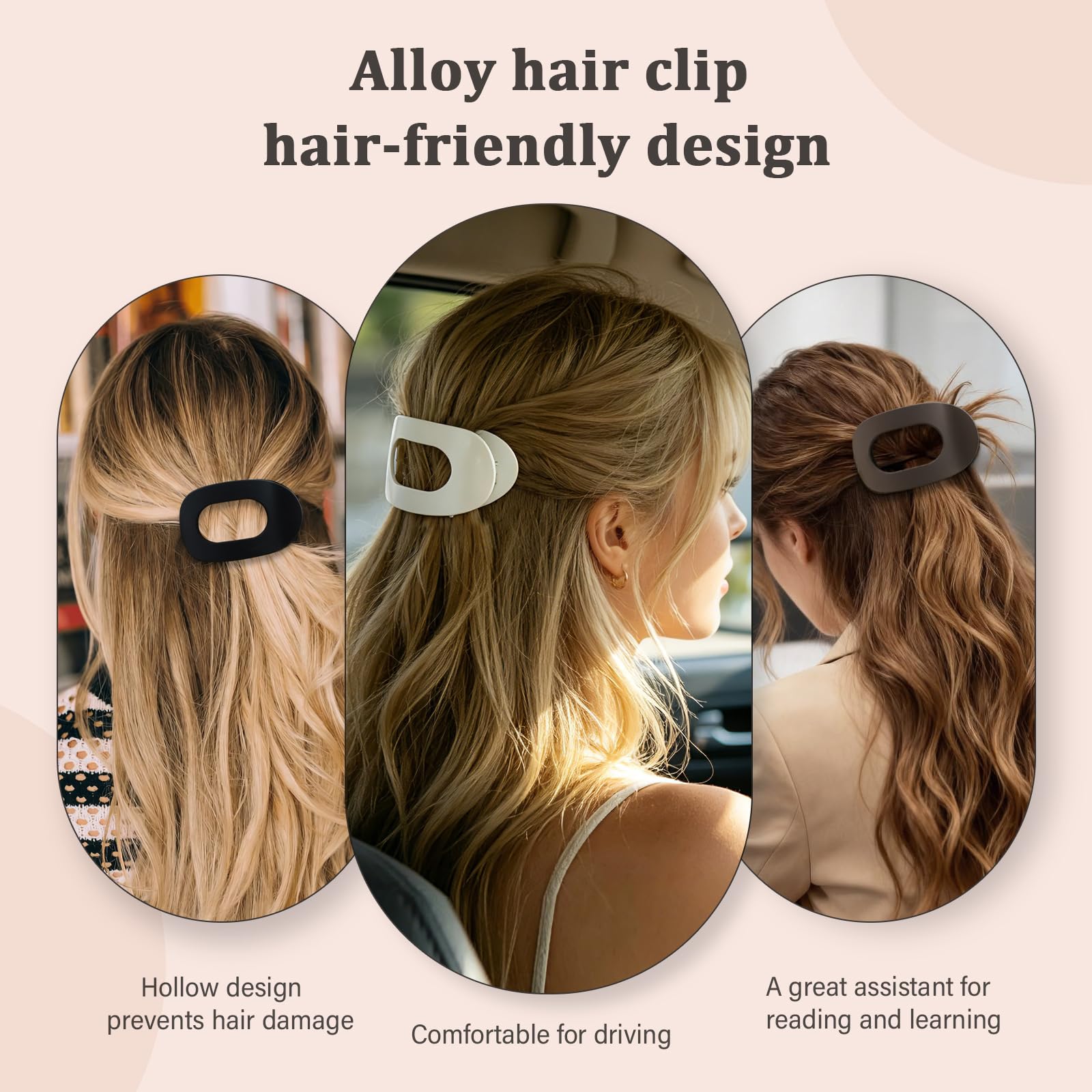 French Claw Clips - 4 Pack Matte Hair Clips -4 French Claw Clips - 4 Pack Matte Hair Clips -4