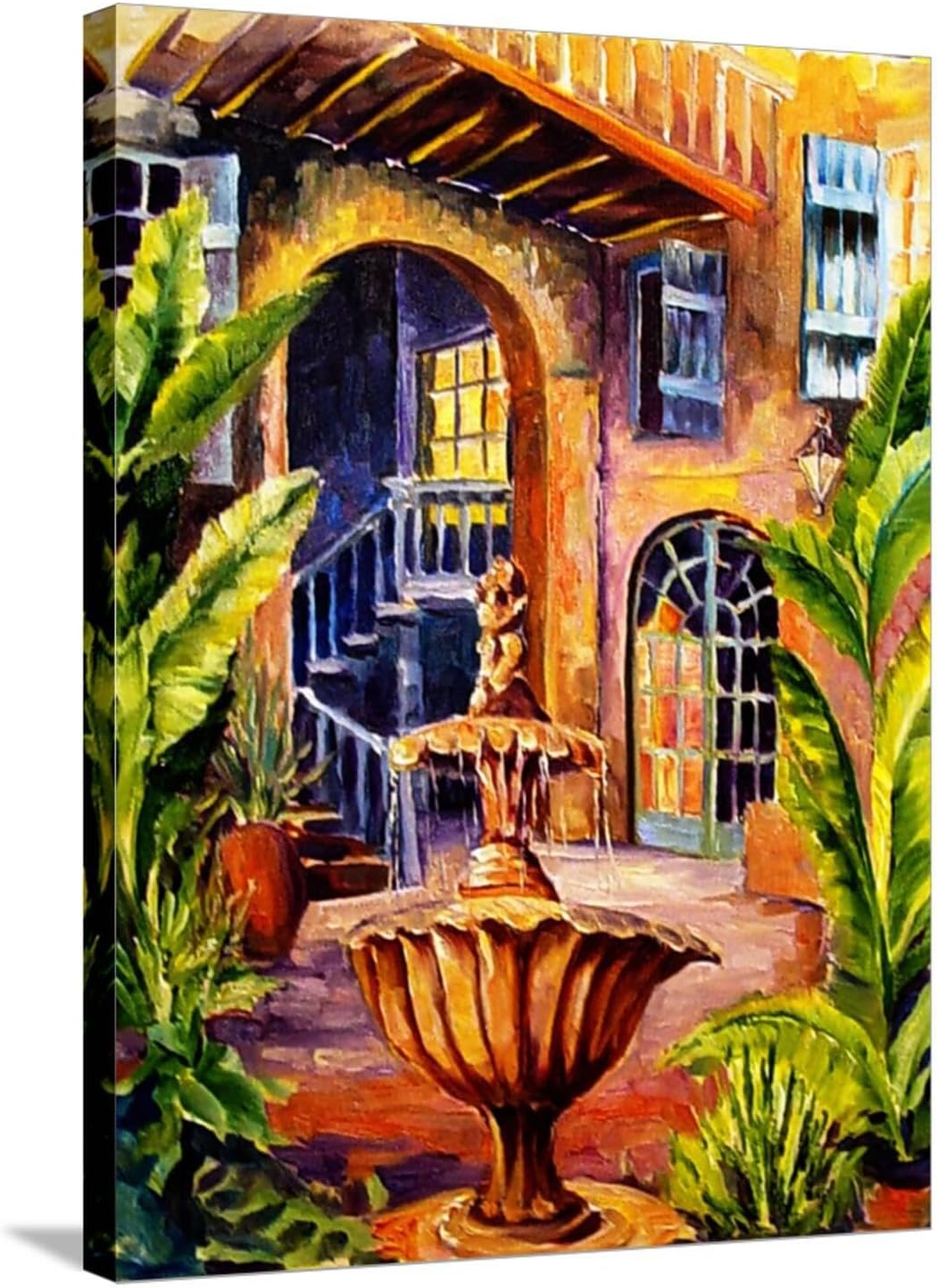 ART.COM Wall Art Print French Quarter Courtyard in New Orleans by Diane Millsap, 18" x 24"