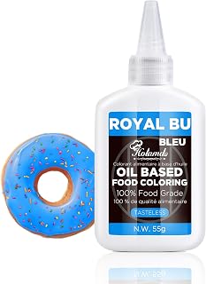Oil Based Food Coloring Set, Royal Blue Oil Based Food Coloring for Chocolate, Food Grade Food Color Dye for Candy Melts, Baking, Icing, Frosting and Cake Decorating, Flavorless Vibrant - 55g/Bottle