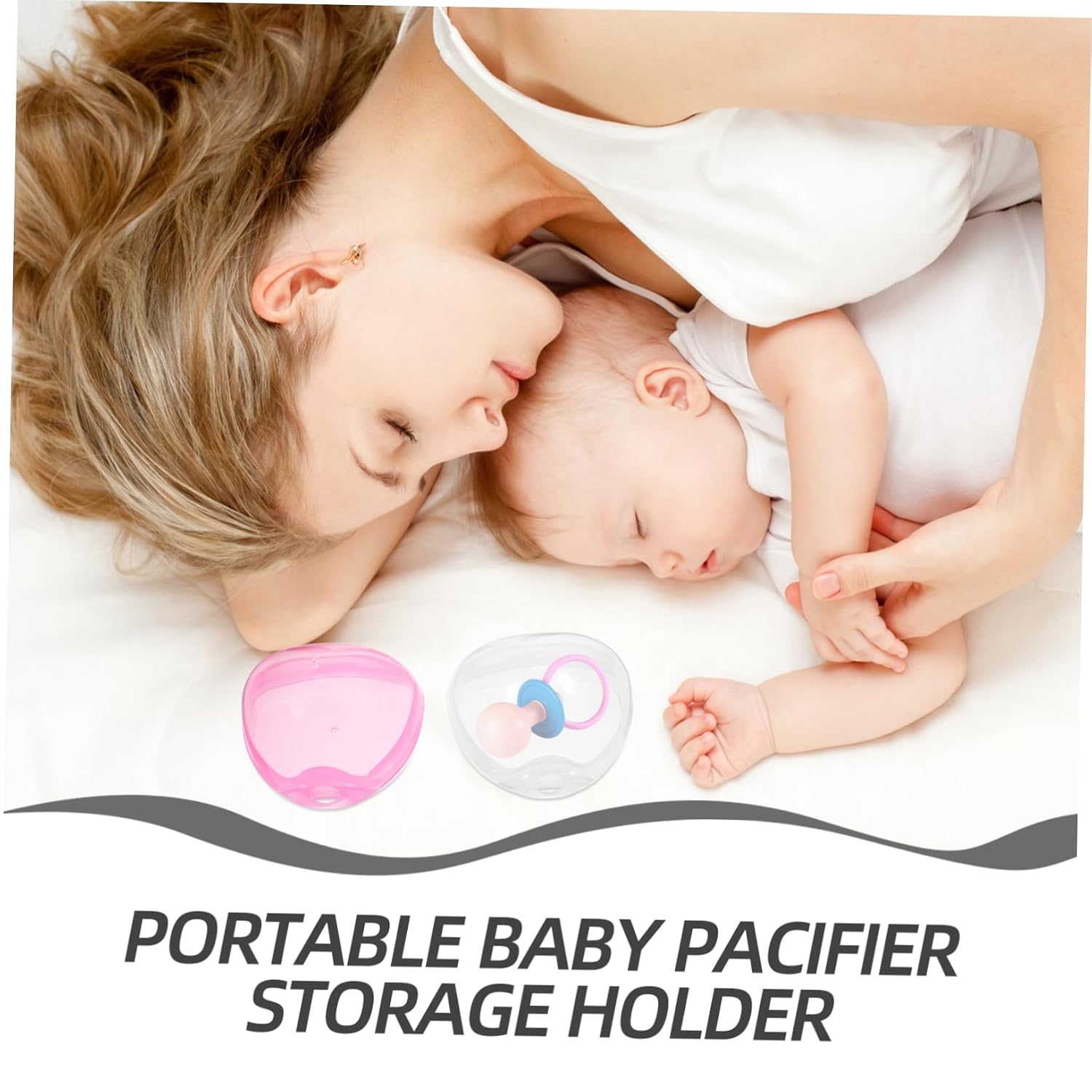4pcs Pacifier Holder Case Portable Travel Pacifier Container Storage Box Transparent Lightweight Compact Design for Easy Cleaning The Go